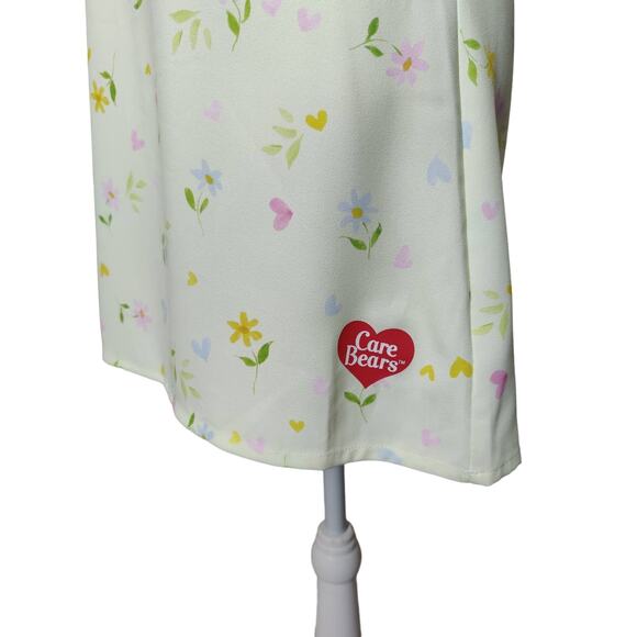 NWT Samii Ryan BSR x Care Bears Sz M Sweetness Green Slip Dress Floral - Picture 5 of 10